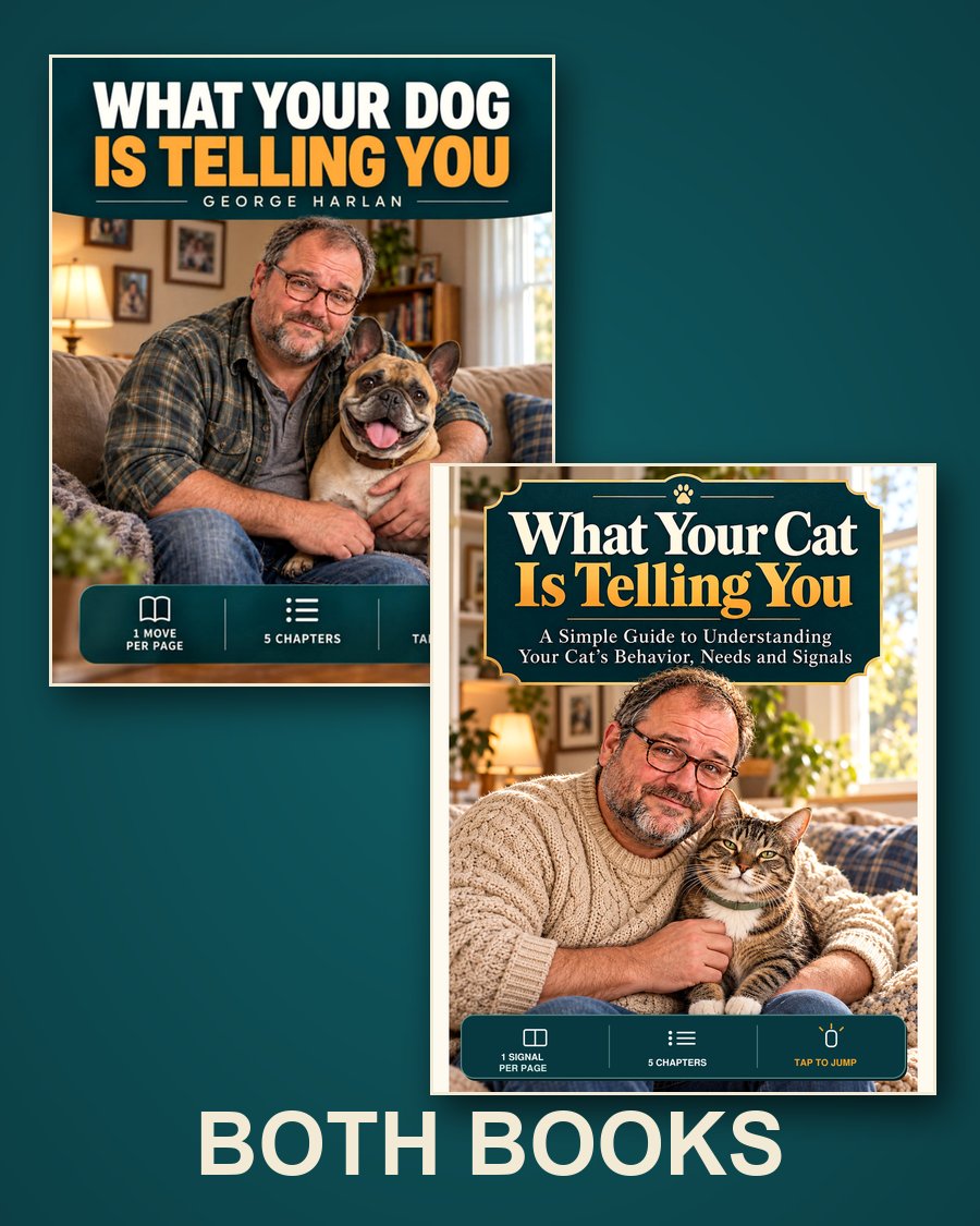 Both e-book covers: What Your Dog Is Telling You and What Your Cat Is Telling You